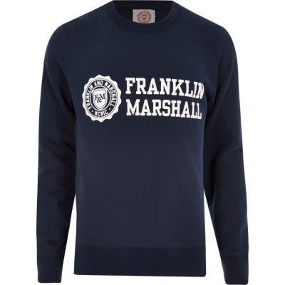 Blue Franklin & Marshall branded jumper